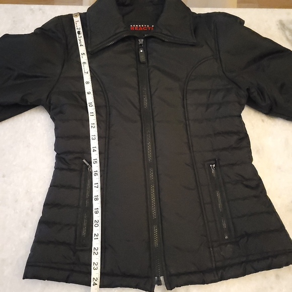 Kenneth Cole Reaction Womens Small Black Puffer Coat - Picture 7 of 15